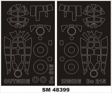 1/48 Dornier Do 215B-4 canopy masks (for ICM)