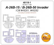 1/48 Douglas A-26 / B-26 Invader Double sided masks +wheels mask