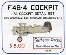 1/72 Boeing F4B-4 cockpit detail set