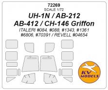 1/72 Bell UH-1N / AB-212 / AB-412 / CH-146 Griffon paint masks