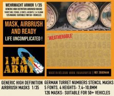 German Turret Numbers Stencil 1/35 Generic