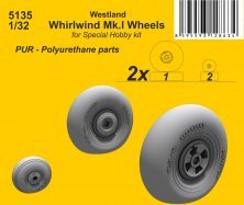 1/32 Westland Whirlwind Mk.I resin wheels