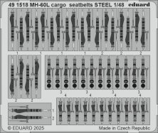 1/48 SET MH-60L cargo seatbelts STEEL for ICM