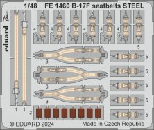 1/48 B-17F seatbelts STEEL for Eduard