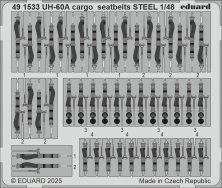 1/48 SET UH-60A cargo seatbelts STEEL for ICM