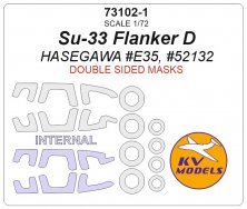 1/72 Su-33 Flanker D masks Double sided for Hasegawa