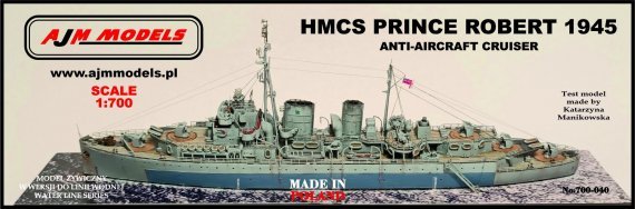 1/700 Hmcs Prince Robert anti-aircraft cruiser