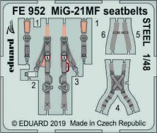 1/48 MiG-21MF seatbelts STEEL