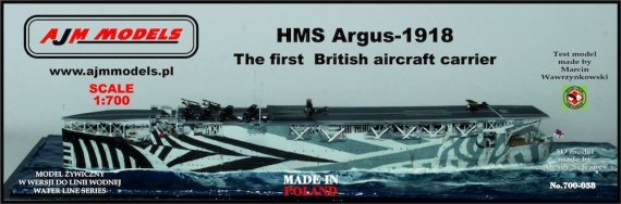 1/700 H.M.S. Argus WWI