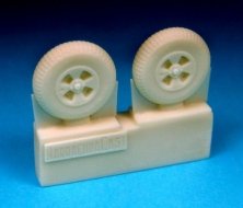 1/72 British 4-Slot 32" Wheels  Block Tread wheels