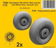 1/72 Beaufighter Mk.VI/X/21 Main wheel late/smooth