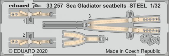 1/32 Sea Gladiator seatbelts STEEL