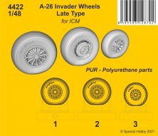 1/48 A-26 Invader Wheels Late Type