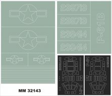 Montex Paint Masks P-61B Black Widow 1/32 Hobby Boss