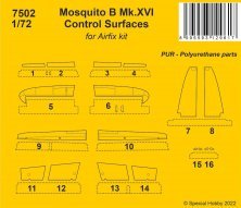 1/72 Mosquito B Mk.XVI Control Surfaces