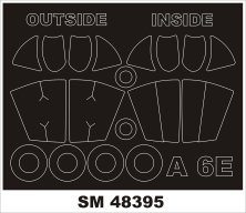 1/48 Grumman A-6E Intruder Canopy masks (for Hobby Boss)