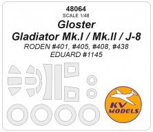 1/48 Gloster Gladiator Mk.I / Mk.II / J-8 for Roden