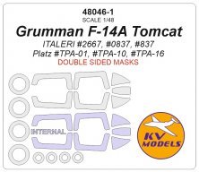 1/48 Grumman F-14A Tomcat mask for Italeri & Platz