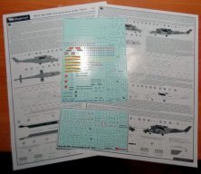1/72 Mil Mi-35M "Hind". Decal designed for 11 marking schemes