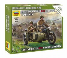 1/72 Soviet M-72 Motorcycle & Sidecar with Crew