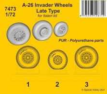 1/72 A-26 Invader Wheels Late Type