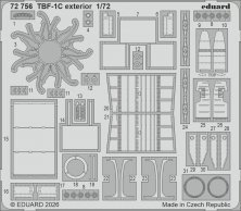 Eduard Au�endetail-Set TBF-1C 1/72 f�r Hobby Boss