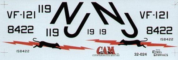 Cam Decals 1/32 McDonnell F-4B Phantom VF-121