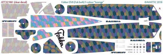 1/32 Fokker D.VII 5 colour lozenge fuselage