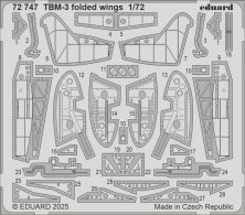 1/72 SET TBM-3 folded wings for Hobby Boss