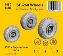 1/48 SIAI-Marchetti SF-260M/AM/W wheels with weighted tyres
