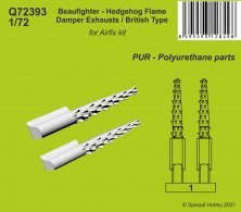 1/72 Bristol Beaufighter Hedgehog Flame Damper Exhausts