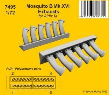 1/72 Mosquito B Mk.XVI Exhausts