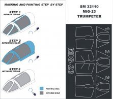 Bemalungsmasken MiG-23MF/ML 1/32 Trumpeter Montex
