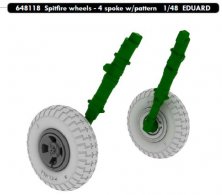 1/48 Spitfire wheels 4 sp. w/pattern (EDU)