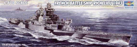 Trumpeter Richelieu 1943 Corazzata Francese 1/700