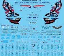 1/144 British Airways Whale Rider Boeing 757-236 decals