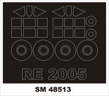 1/48 Reggiane Re.2005 2 canopy masks