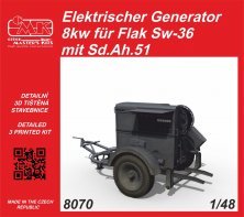 1/48 Electric Generator 8kw for Flak Sw-36 with Sd.Ah.51