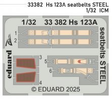 Eduard EDU33382 Gurte Henschel Hs-123A Steel 1/32