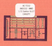 1/72 Sukhoi Su-27 Flanker Canopy Set for Italeri