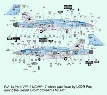 Techmod Decalcomanie F/A-18A Hornet 1/72