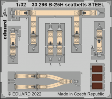 1/32 B-25H seatbelts STEEL