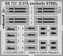 Let Z-37A seatbelts Steel 1/72