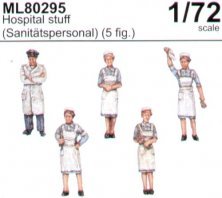 CMK 1/72 Krankenhauspersonal - 1 Arzt und 4 Schwestern