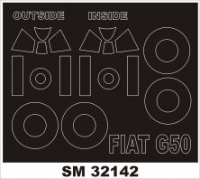 Montex Masques Cadre Verri�re Fiat G.50 1/32 Special Hobby