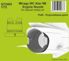 1/72 Mirage IIIC Atar 9B Engine Nozzle