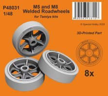 1/48 M5 and M8 Welded Roadwheels for Tamiya