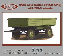 1/72 2-axle trailer Up U2-AP-3 with ZIS-5 wheels
