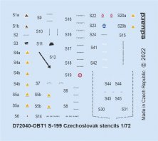 1/72 Decals S-199 Czechoslovak stencils