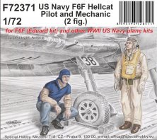 1/72 US Navy Grumman F-6F Hellcat Pilot and Mechanic